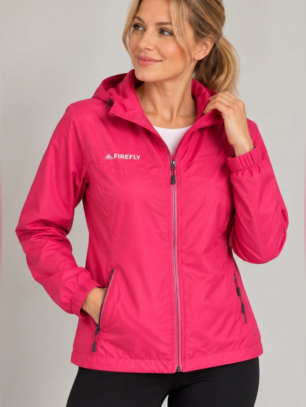 FIREFLY Pink Lightweight Hooded Jacket – Size L